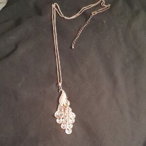 Gold-Tone Teardrop Cluster Pendant Necklace - Women Jewelry